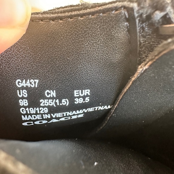 Coach Cassandra Black Suede Bootie with Buckle US 9 / 39.5 - Picture 4 of 5